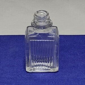 Cutex Ribbed Clear Glass Bottle Cosmetic Antique Collectible Aesthetic Decor
